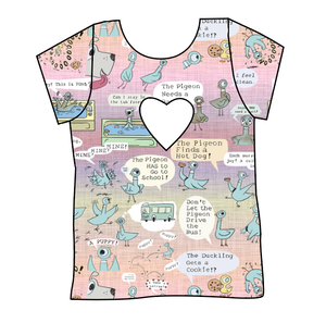 Sassy Pigeon Cambria Heart Back Tee