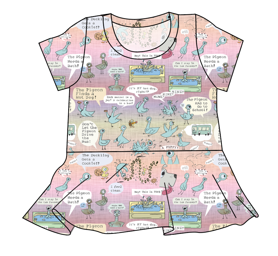 Sassy Pigeon Ladies' Peplum Top