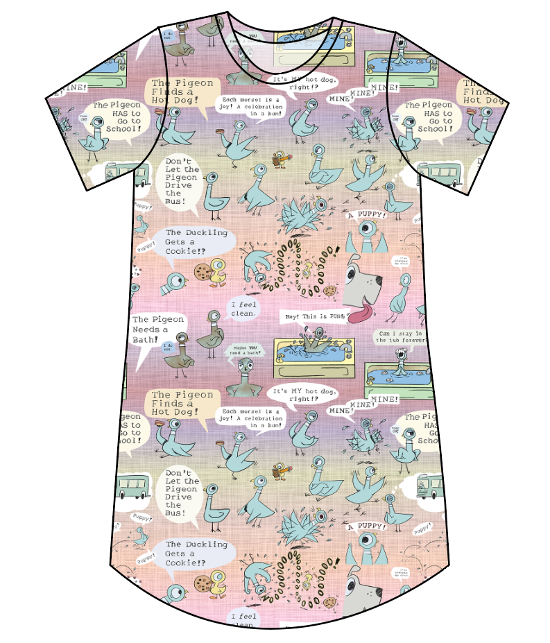Sassy Pigeon Ladies' T-Shirt Dress