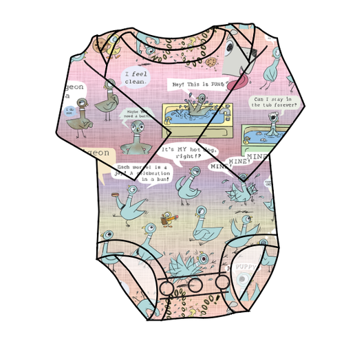 Sassy Pigeon Lap Neck Bodysuit
