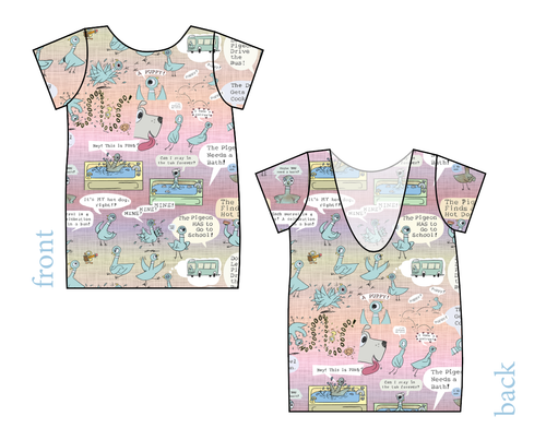 Sassy Pigeon Low Back Ballerina Tee