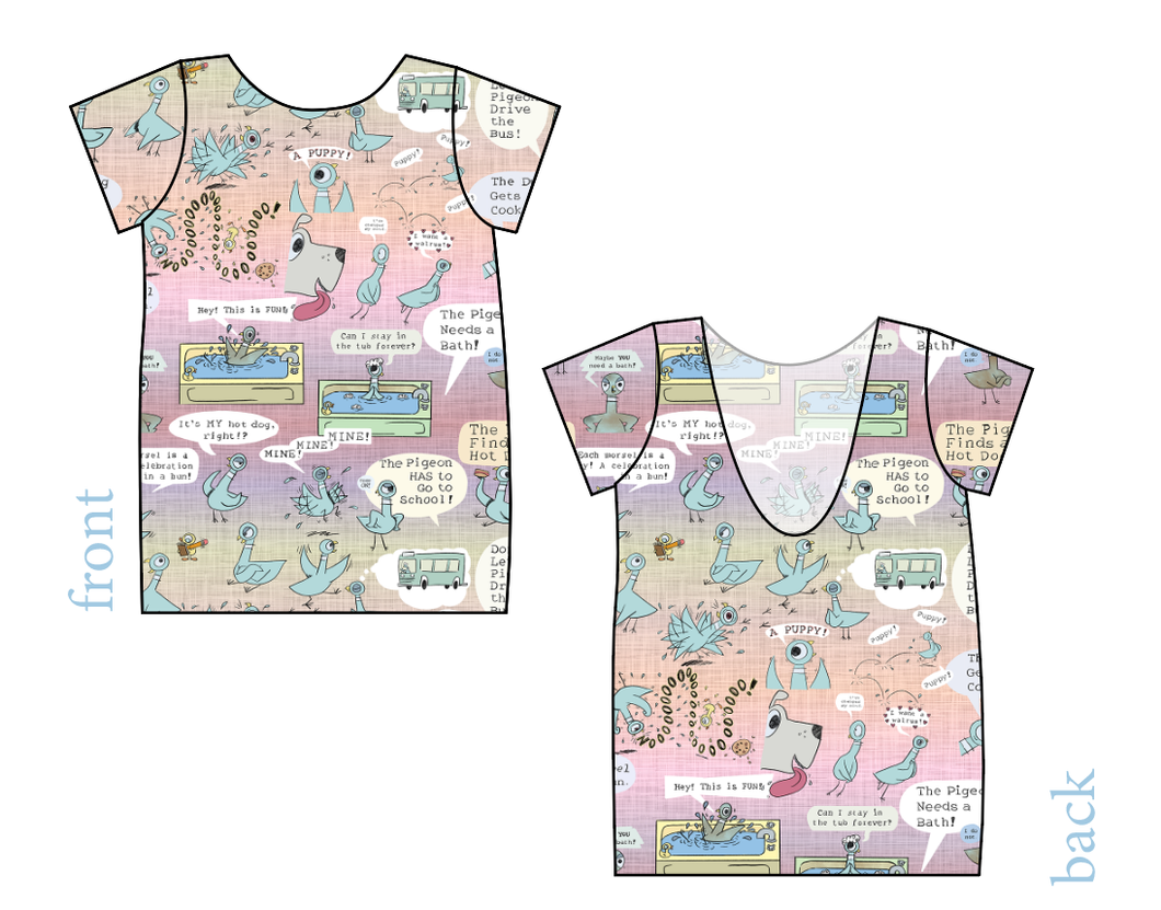 Sassy Pigeon Low Back Ballerina Tee