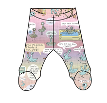 Load image into Gallery viewer, Sassy Pigeon Newborn Footed Pants