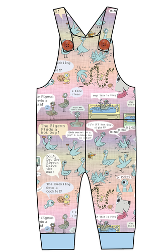 Sassy Pigeon Overalls and Shortalls