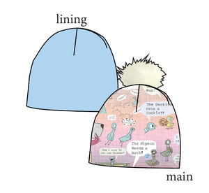 Sassy Pigeon Slouchy Beanie (Reversible!)