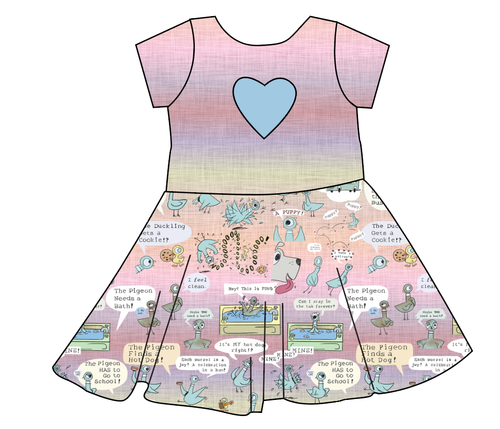 Sassy Pigeon Molly Heart Back Twirly Dress