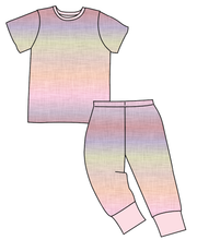 Load image into Gallery viewer, Pastel Ombre Linen Basic Loungewear Set
