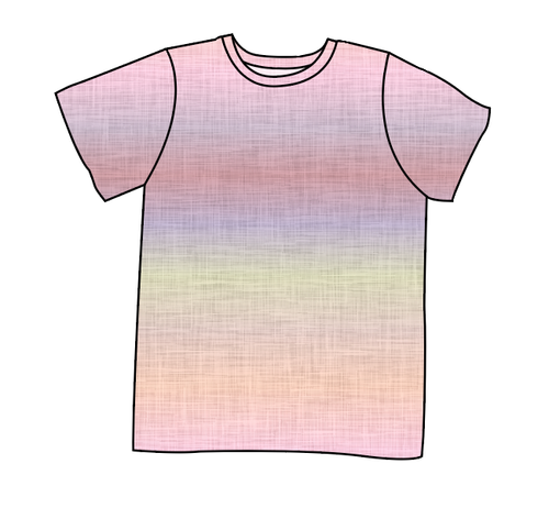 Pastel Ombre Linen Basic Tee and Tank