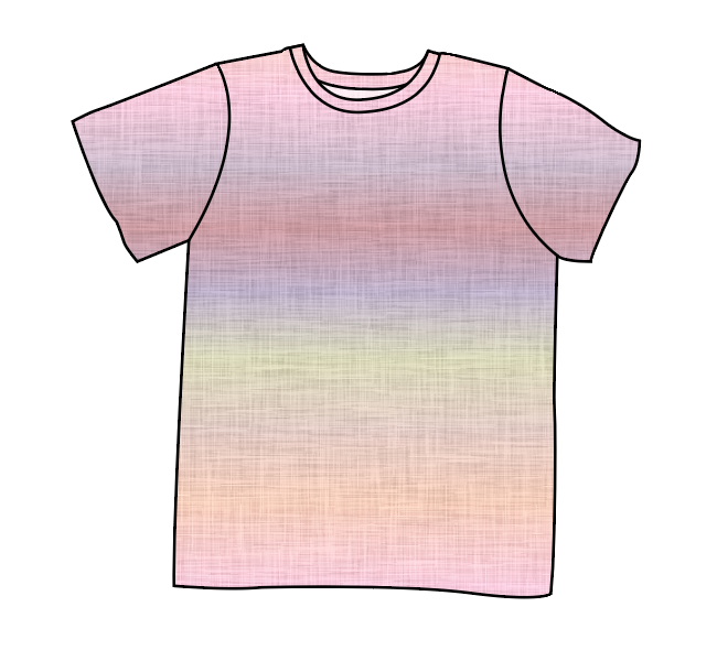 Pastel Ombre Linen Basic Tee and Tank