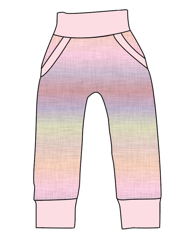 Pastel Ombre Linen Beanpole Pants And Shorts