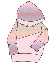 Load image into Gallery viewer, Pastel Ombre Linen Grow With Me Hoodie (or Crewneck)