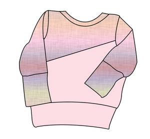 Pastel Ombre Linen Grow With Me Hoodie (or Crewneck)