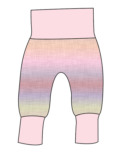 Pastel Ombre Linen Grow With Me Pants And Shorts