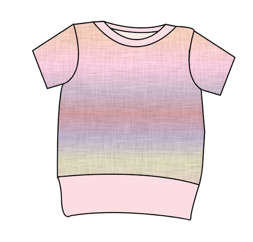 Pastel Ombre Linen Grow With Me Tee