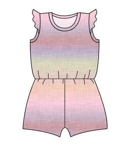Pastel Ombre Linen Ivy Summer Romper
