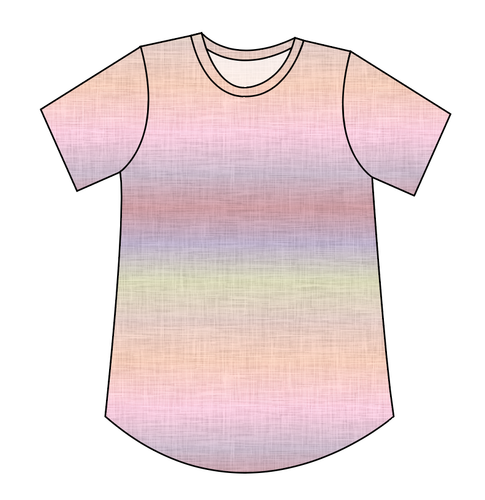 Pastel Ombre Linen Ladies' Relaxed Tee