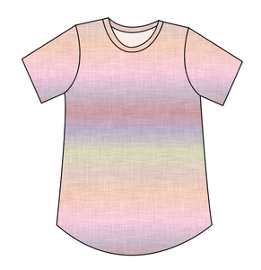 Pastel Ombre Linen Ladies' Relaxed Tee