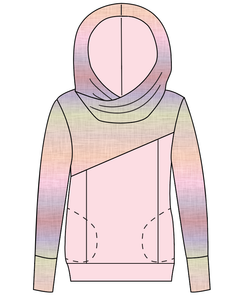 Pastel Ombre Linen Ladies Hoodie