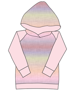 Pastel Ombre Linen Ladies Hoodie