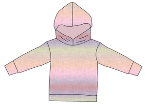 Pastel Ombre Linen Ladies Oversized Hoodie