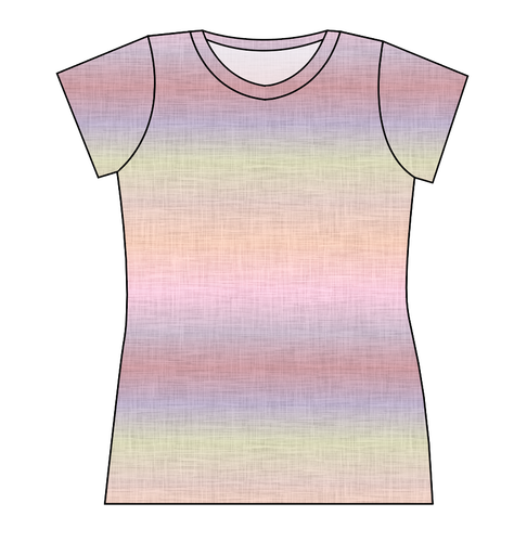 Pastel Ombre Linen Ladies' Basic Tee