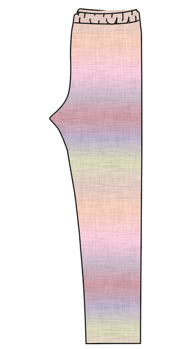 Pastel Ombre Linen Ladies' Lounge Leggings