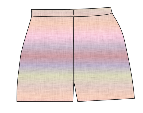 Pastel Ombre Linen Ladies' Lounge Shorts