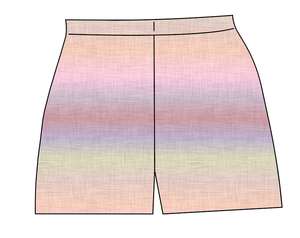Pastel Ombre Linen Ladies' Lounge Shorts