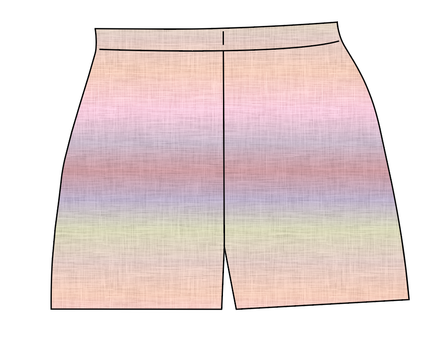 Pastel Ombre Linen Ladies' Lounge Shorts