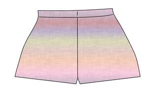 Pastel Ombre Linen Ladies' Lounge Shorts