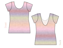 Load image into Gallery viewer, Pastel Ombre Linen Ladies&#39; Low Back Ballerina Tee