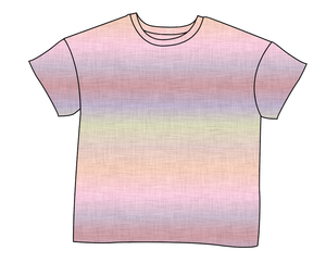 Pastel Ombre Linen Ladies' Oversized Tee