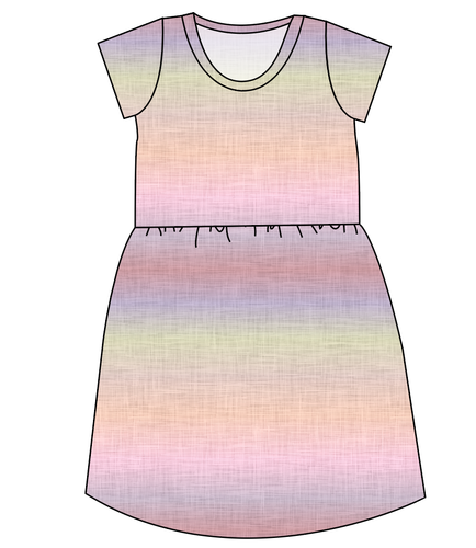 Pastel Ombre Linen Ladies' Play Dress