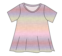 Load image into Gallery viewer, Pastel Ombre Linen Ladies&#39; Swing Tee