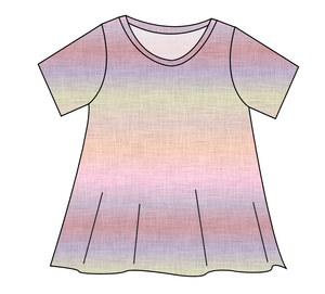 Pastel Ombre Linen Ladies' Swing Tee