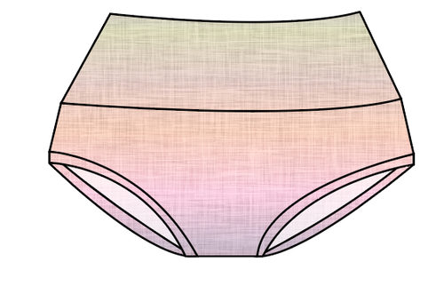 Pastel Ombre Linen Ladies' Underwear