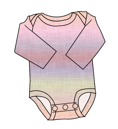 Pastel Ombre Linen Lap Neck Bodysuit