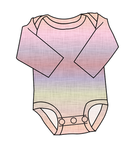 Pastel Ombre Linen Lap Neck Bodysuit
