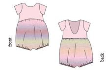 Load image into Gallery viewer, Pastel Ombre Linen Low Back Romper and Bubble Romper