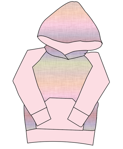 Pastel Ombre Linen Mens' Hoodie