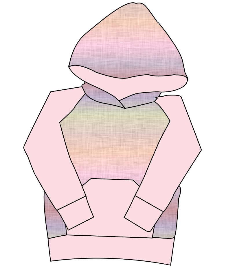 Pastel Ombre Linen Mens' Hoodie