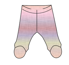Load image into Gallery viewer, Pastel Ombre Linen Newborn Footed Pants