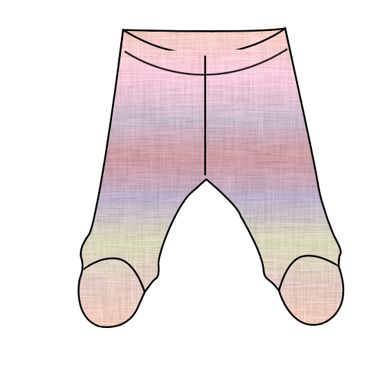 Pastel Ombre Linen Newborn Footed Pants