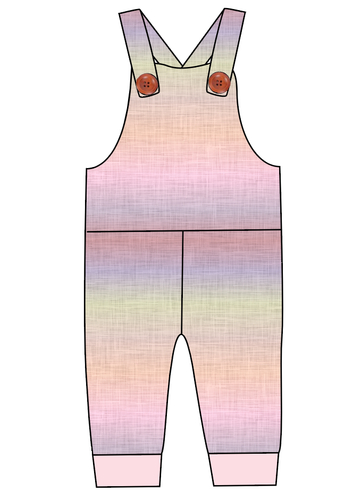 Pastel Ombre Linen Overalls and Shortalls