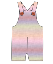 Load image into Gallery viewer, Pastel Ombre Linen Overalls and Shortalls