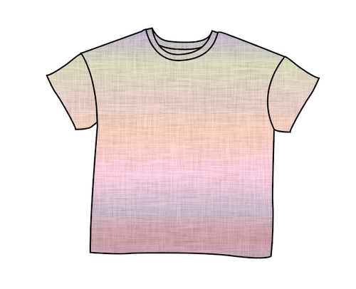 Pastel Ombre Linen Oversized Tee