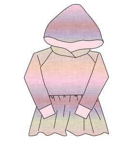 Pastel Ombre Linen Peplum Hoodie (or Crewneck)