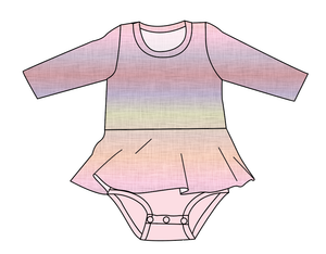 Pastel Ombre Linen Peplum Top