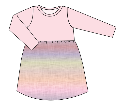 Pastel Ombre Linen Play Dress