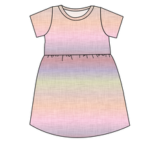 Load image into Gallery viewer, Pastel Ombre Linen Play Dress